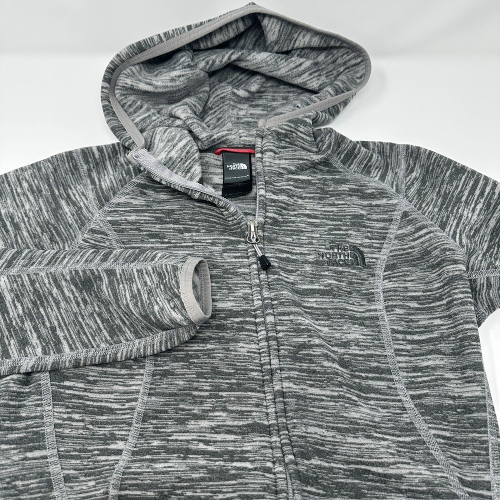 The North Face‎ Fleece Hoodie Women's Sz S Gray Polartec Classic Zip Lightweight